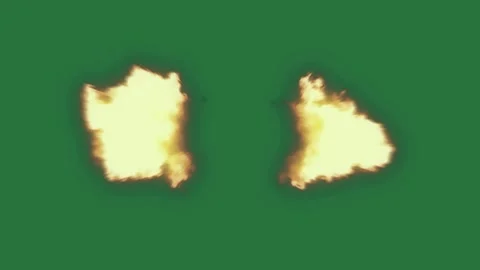 Fire Motion On Chroma Key For Compositing Stockbeeldmateriaal 338016274