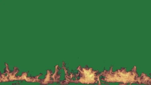 Fire Motion With Flames On Chroma Key For Compositing Stock Footage 338015440