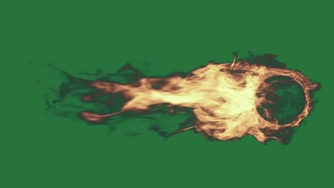 Fire Motion On Green Screen Chroma Key Background Stockbeeldmateriaal 338012627