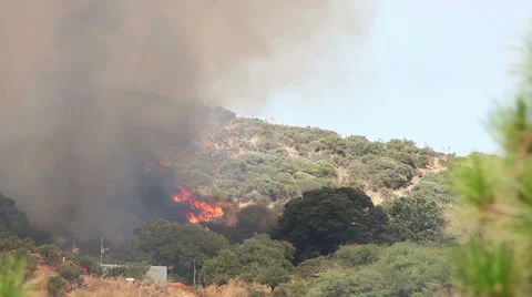 Fire on the mountain Stock Footage 29610955