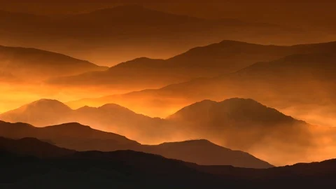 Fire Mountain Mist 4K Loop Video stock 110361059
