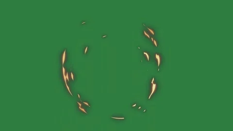 Fire Moving Isolated Green Screen Stock Video Stock Footage 338011819