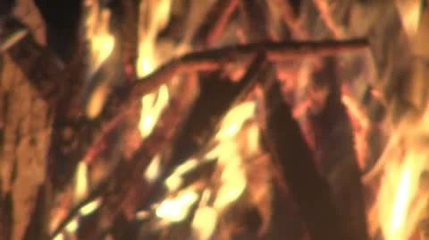 Fire in the night Video stock 10559274