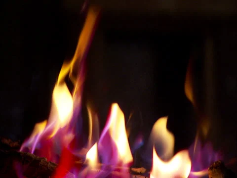 Fire at night Stock Footage 27358151