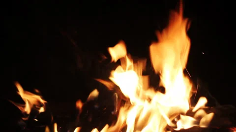 Fire in the night Stock Footage 29678327