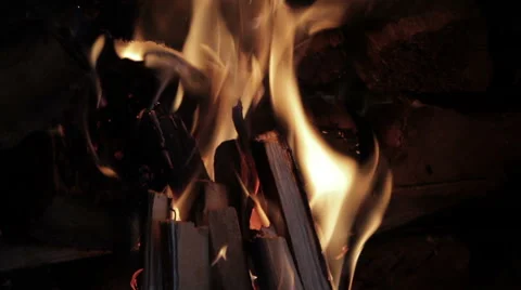 Fire in the night Stock Footage 60615188