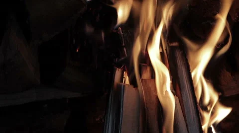 Fire in the night Stock Footage 60615232