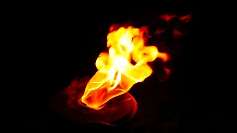 Fire at the night Stock Footage 83736751