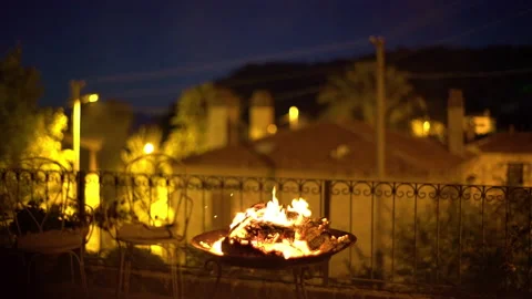 Fire in the night Stock Footage 143926631
