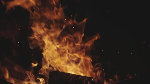 Fire at night Stock Footage 150684196