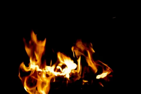 Fire at night. Stock Photos