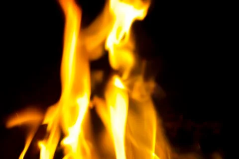 Fire at night. Stock Photos