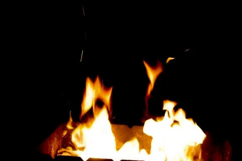 Fire at night. Stock Photos