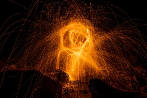 Fire in the night Фото