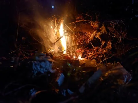 Fire, night Stock Photos