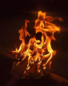 Fire at night Stock Photos