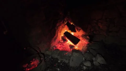 Fire in the night slow motion 스톡 동영상 297219913