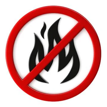 Fire not allowed Stock Illustration