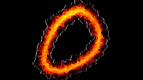 Fire number 0 graffiti Video stock 959104