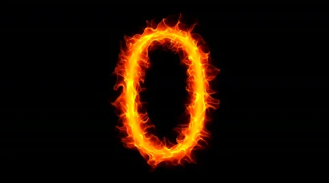 Fire number 0 HD Video stock 875121