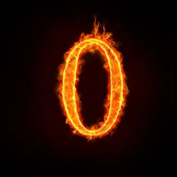 Fire number, 0 Illustrazione stock