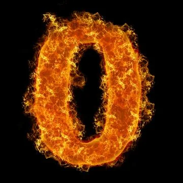 Fire number 0 Stock Illustration