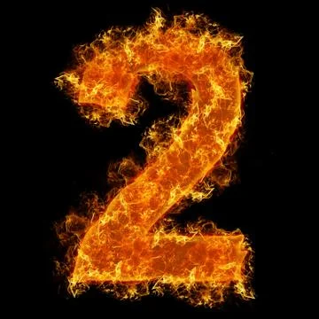 Fire number 2 Stock Illustration