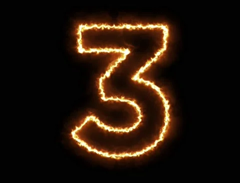 Fire Number 3 Stock Footage 134031497