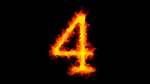 Fire number 4 HD Video stock 875217