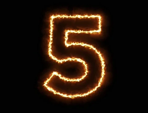 Fire Number 5 스톡 동영상 134031821