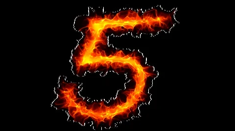 Fire number 5 graffiti Video stock 959298