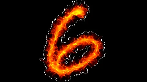 Fire number 6 graffiti Video stock 959340