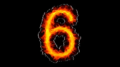 Fire number 6 HD Video stock 887861