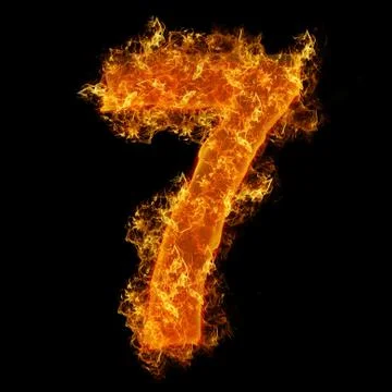 Fire number 7 스톡 일러스트