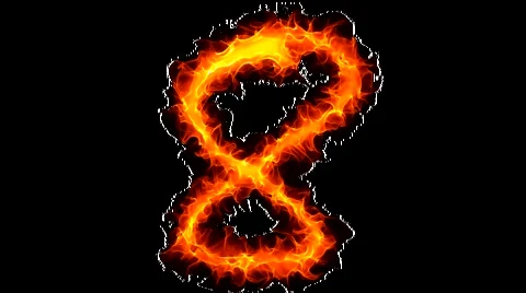 Fire number 8 graffiti Video stock 959386