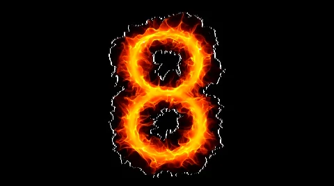 Fire number 8 HD Video stock 887899