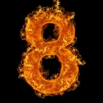 Fire number 8 스톡 일러스트