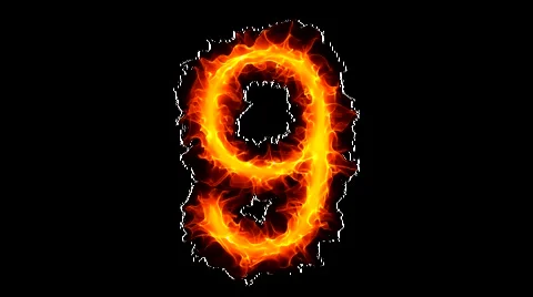 Fire number 9 HD Video stock 887902