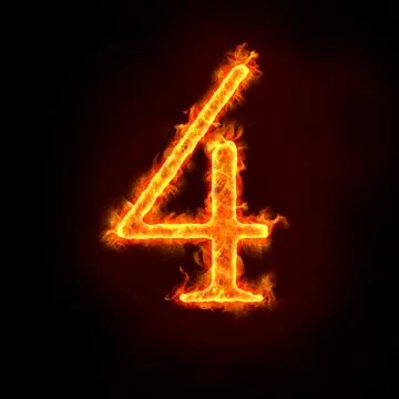 Fire numbers, 4 Stockillustratie