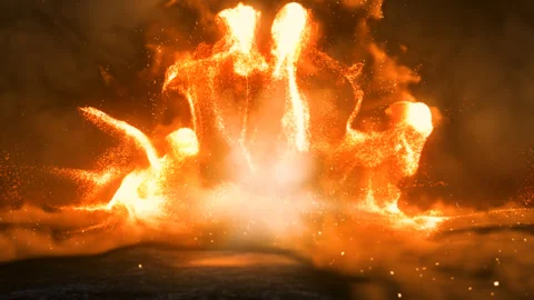 Fire Opening Template Animation Stock Footage 272229677