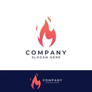 Fire or flame logo, fireball logo, and embers. Using a vector illustration .. 스톡 일러스트