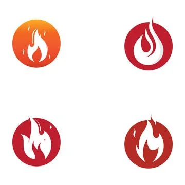 Fire or flame logo, fireball logo, and embers. Using a vector illustration .. イラスト素材