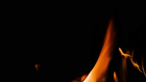 Fire or flames isolated on black background Stock-Footage 153910662