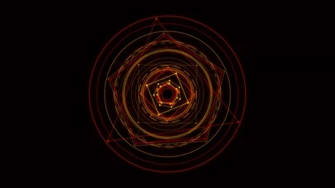 Fire Orange Magic Circle Loading Screen Loop Stock Footage 341348637