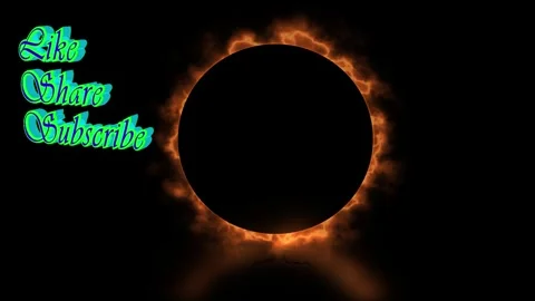 Fire orange smoke circle ring loop background with colorful text, 4k Stock-Footage 337323848