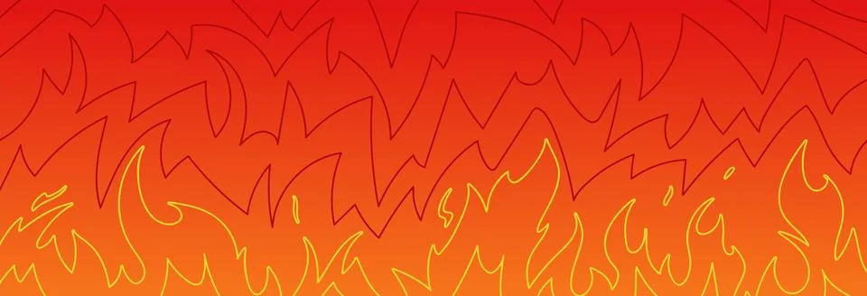 Fire outline background with flame effect. Red graphic heat and burning energy. Stock Illustration