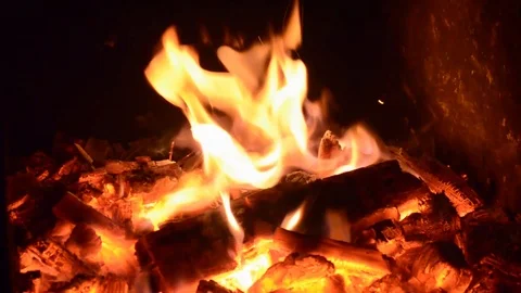 Fire in the oven Stock Footage 101806140