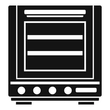 Fire oven icon simple vector. Convection grill stove Stock Illustration