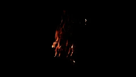 Fire over black, with sound Stock Footage 87362142