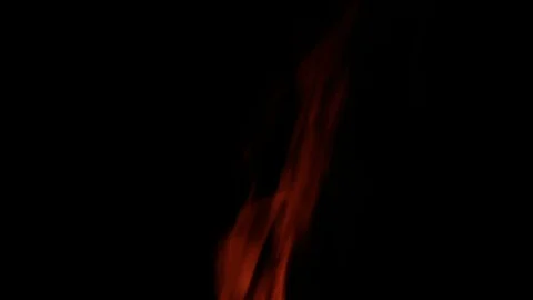Fire over black, with sound Stock Footage 87363581
